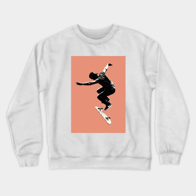 Skateboarder Kickflip Crewneck Sweatshirt by AKdesign